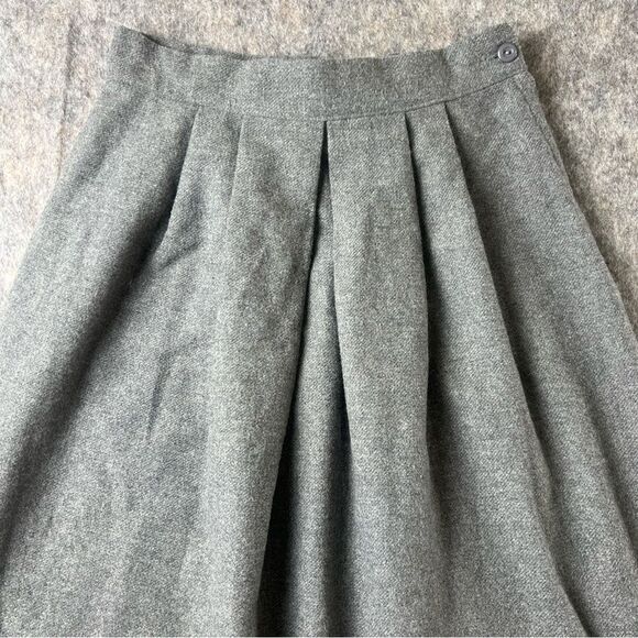 Vintage Kayo of California Gray Wool Bell Skirt Sz 11/12 Side Zip - Picture 2 of 7